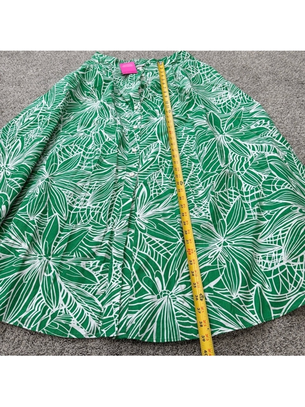 Tabitha Brown X Target Green & White Linear Floral Print Maxi Skirt Large NWT - Picture 8 of 10